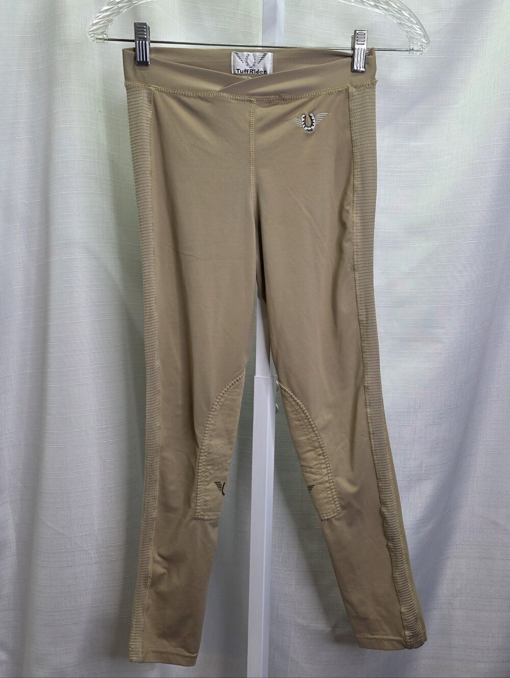 TuffRider Ventilated Schooling Tights in Safari Children's Size XL